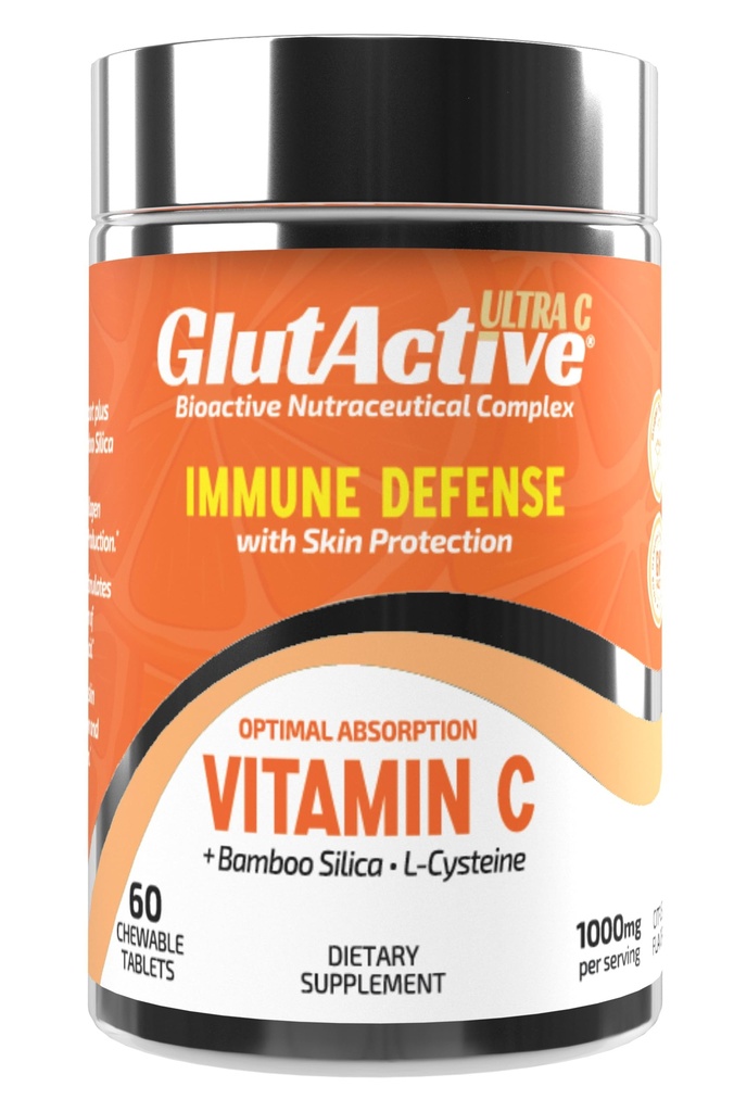 Ultra Vitamin C 1.000mg 124; Dukungan Ammune & Collagen Builder 12.4; Asorpsi Tinggi Actibic Acid dengan Cysteine & Bamboo Silica 124; Kuat Antioksidant 124; 60 Tewable Tablet (60)