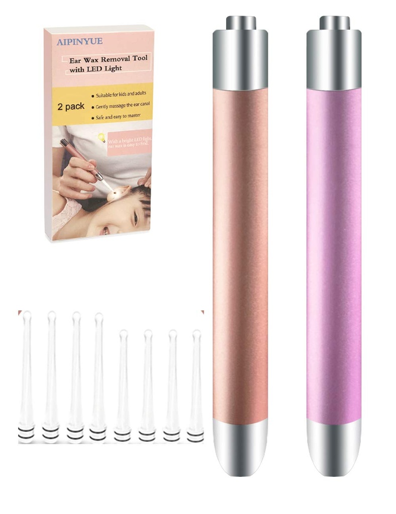Ear Pick None-Slip Soft Safety Spoon Head Replaceable and Easy to Clean Safe Material
