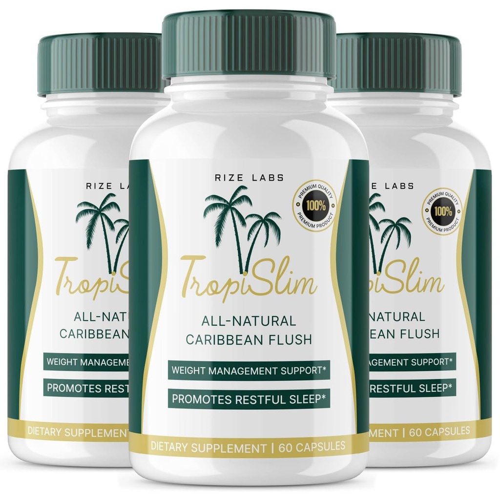 Tropislim, Tropislim All Natural Caribine Flush, Weight Loses Suplement, Tropislim Slimming Capsules for Women, Healthy Lifestyle + Leaner Physique, Tropical Review (180 Capsules)