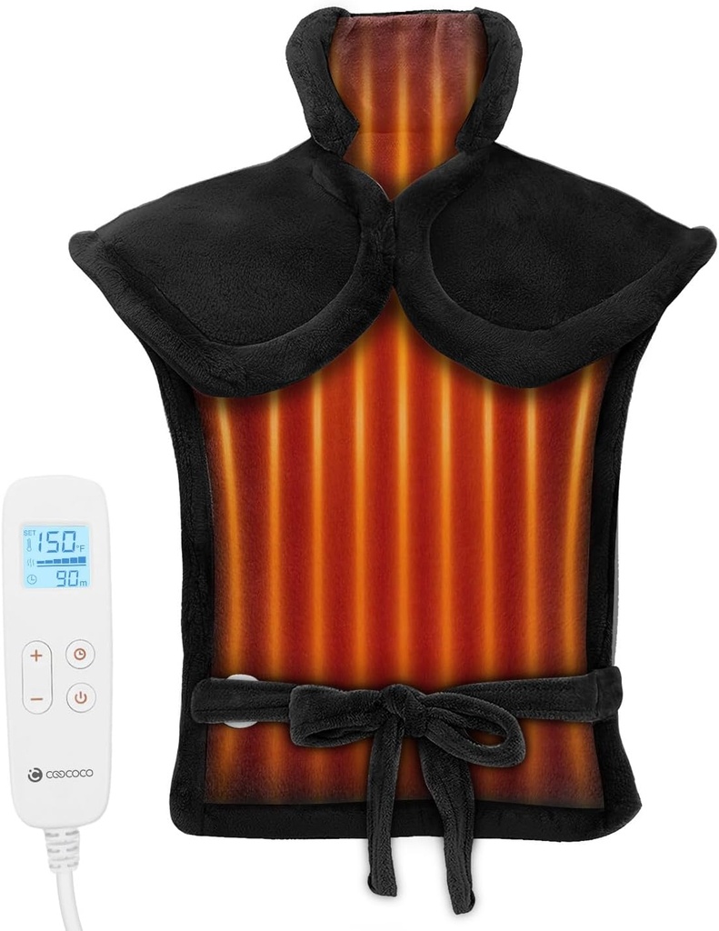 FSA Item Dapat Diwujudkan Hanya Daftar Hiding Pad, CooCoCo HSA Store Reality Heat Pad untuk Neck dan Shoulders dan Back, Large Heated Pad w / 6 Pengaturan Panas, Auto- Off
