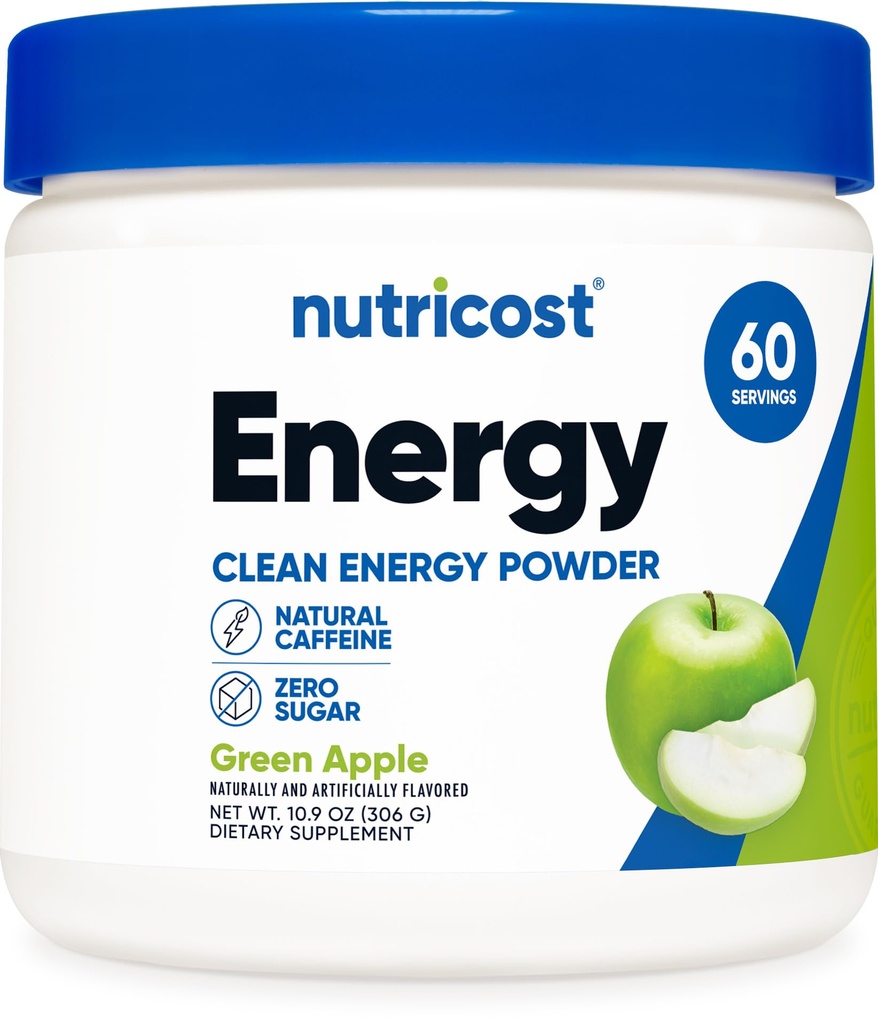 Kompleks Energi Nukloss (Apel Hijau) (60 Pelayan) - Bubuk Energi Bersih, Suplemen Dieter 300 g