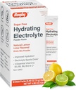 Rugby Sugar- Free Hydrating Electrolyte Powder Packs - Minum Paket Mix dengan 5 Vitamin - Imported Hidration - Natural Lemon- Lime Flavor - 10 Stick Packs - 0.45 Oz Setiap Pack)