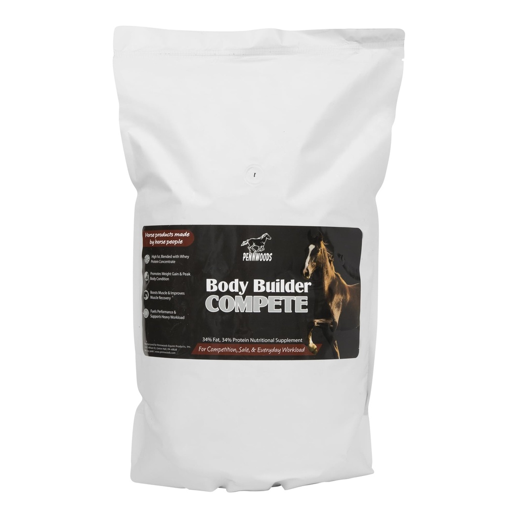 Pennwoods Body Builder Compete: Advanced Horse Weight Gain Suplement, Designed for Competition and Sale, 11lb Bag