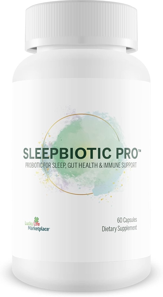 Sleopbiotic Pro - Multi- Strain Probiotic Support - Aid Gut Health & Imune Dulmune - Promixation Relaxation & Sleep Quality dengan Premium Programzillus & Bifidobacterium - 40 Milyar CFU