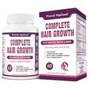 Puely Optimal Complete Hists Growth for Women & Men - Support Thicker, Stronger Hair Growth, Healthy Skin & Nails - Biotin, Collagen, Keratin - Easy-toTake, Unflashed, 60 Capsules