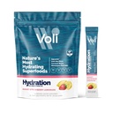 Voli Electrolytes Powder Pawder 124; No Added Sugar Electrolite Drink Mix for Hydration; Keto & FASting Friendly, Natural SuperFoods & Minemary 124; Strawberry Lemonade, 15- Count