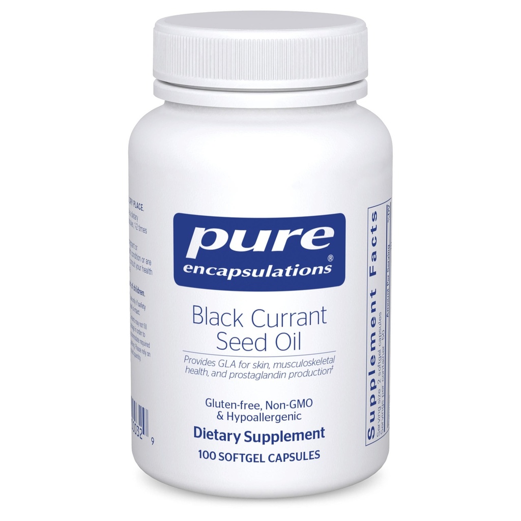 Insulasi Murni Benih Minyak Currant Hitam 124; Tambahan Diet Hiperalergenik; 100 Softgel Kapsul
