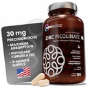 OmniBiotics Zinc Picolinate 30mg Suplemen - Zinc Absorpsi Tinggi untuk Sistem Imune, Skin Sehat, dan Dukungan Energi - 180 Vegan Kasules