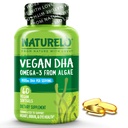NATURELO Vegan DHA - Omega 3 Oil dari Algae - Suplemen untuk Otak, Jantung, Bersama-sama, Mata Kesehatan - Menyediakan EstiventFatty Acids untuk Perempuan, Pria dan Anak - Penyelesaian Vitamin Prenatal - 60 Softgels