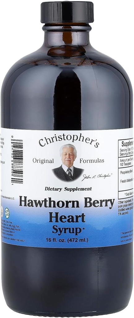 Christopher 's Original Formulas Hawthorn Berry Heart Syrup - 16 fl oz 124; Natural Herbal Blend for General Wellness