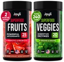 Fruits and Vegies Supplement - High Fiber Suplement for Immunity, Gut & Energy - Super Reds & Super Hijau Suplemen dengan Marshmallow Root - 240 Reds dan Super Greens Powder Superfood Capsules