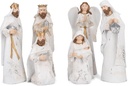 Translac Dispress White and Gold Tone 7.5 Inch Resin Nativurines Set dari 6