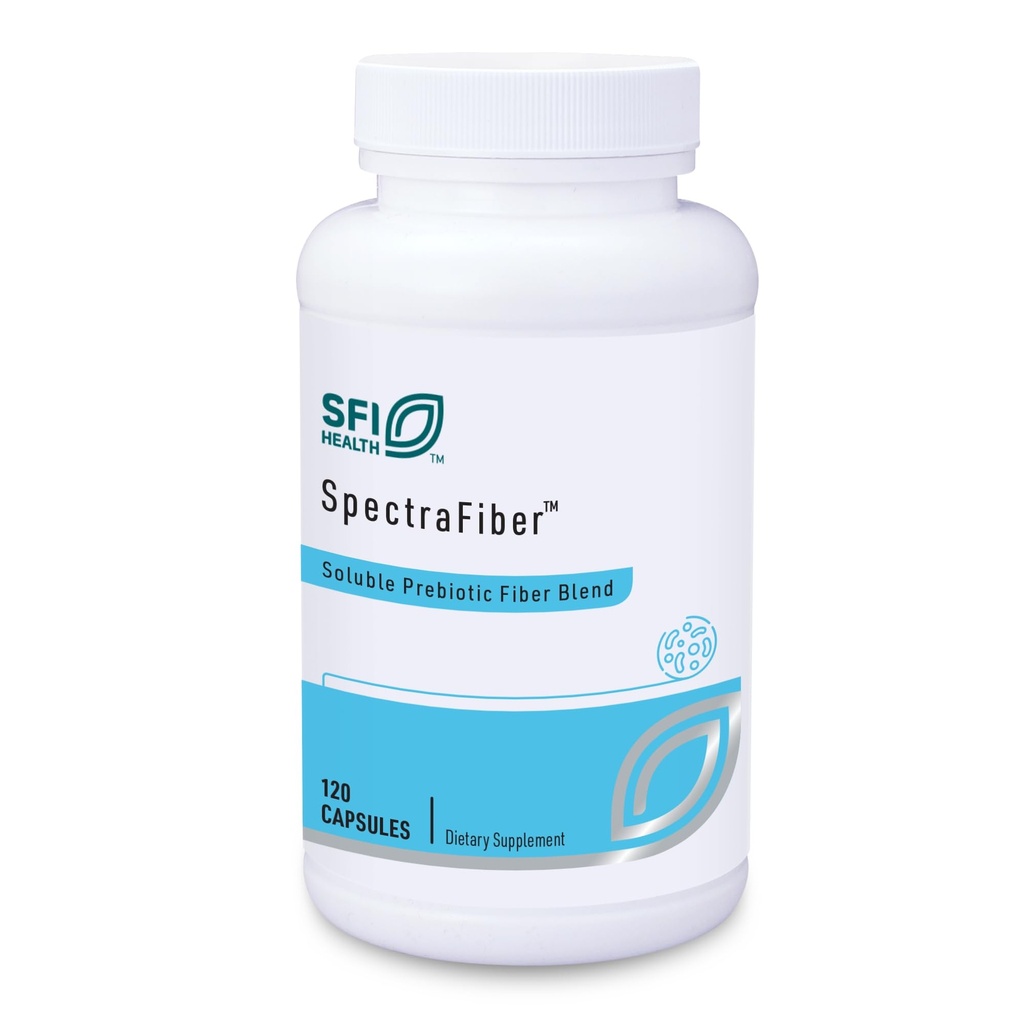 Klaire Labs SFI Health Spectrafiber - hypoallergenic 9 Soluble Fiber Blend Apple Pectin & Glucomannan, No Psyillum & Gluten- Free (120 Capsules)