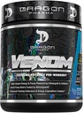 DRAGON PHARMA Venom Extreme Potency Predout, Laser Sharp Focus + Energy, Informance Ingrediens Inhanced for Enhanced Vasodilation & Endurance (40 Servings, Blue Raspberry)