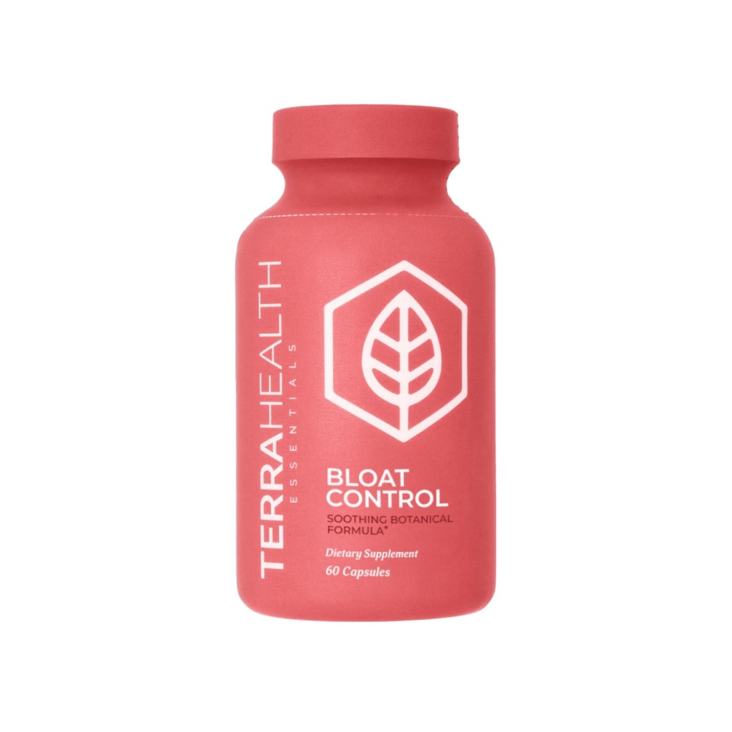Terra Health Essentials Bloat Control 124; Fast- Acting No Bloat Relief w / Digetical Enzymes, Strains Probiotic for Targeted AntiBloat Support - Lactase, Lipase, Protease & Amylase for Digetical Health