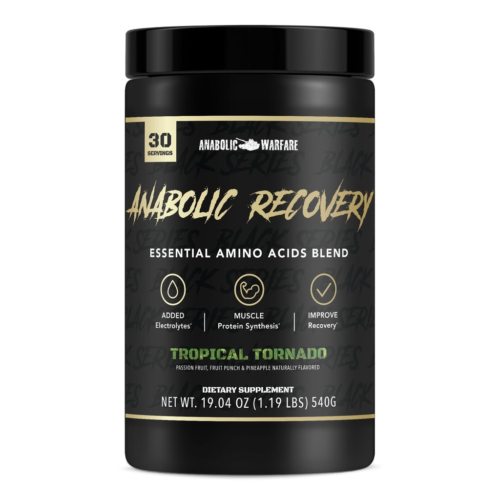 Recovery Anabolik, Estical Amino Acids, Post Workout Recovery, Premium Hydration, Build Muscle * (Tornado Tropical, 30 Servis)