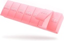 Barhon Large Weekly Pill Organizer, Big Vitamin Organizer Case for 7 Day, Travel Medicine Pill Box to Hold Vanay Suplemen and Fish Oil, Sakura Pink