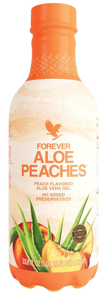 Selamanya Hidup - Aloe Persik, Aloe Murni dengan Flavor Peach Real, Menyediakan Gangguan dan Sistem Imune, Vegan dan Gluten- Bebas, 33,8 flf oz, 1 Pack