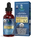 USDA Limid Organic Liquid D3 K2 Drops for Dewasa 124lt; Superdosis 8000IU Pure Vitamin D3 14; 60 Serv 124; Vitamin D K2 Support & Bone Health 1244; 98% Absorpsi Goran, Non-GMO 1242 FI Oz