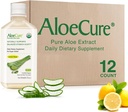 AloCure USDA Organik Aloe Vera Jumon Flavor - Made Inside 12 Hours of Harvest - Natural Digetical Supplemen Attach Acidity - Dukung Digetile and Immune Health, 12 Btls x 16.7oz