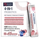 Probiotik dan Probiotik Probiotik, 100 Milyar, CFU 45M, Probiotik Perempuan, D- Mannose dan Cranberry untuk Track Uriner / Gut / Digetivity Health