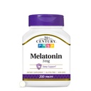 Abad ke-21 Melonatin Tablet Kekuatan Lembut 3mg, 200 Count, Sleep Aid for Dewasa, Promotes Relaxation & Revolful Sleep, Non-Habit Forming, Gluten- Free, Non-GMO