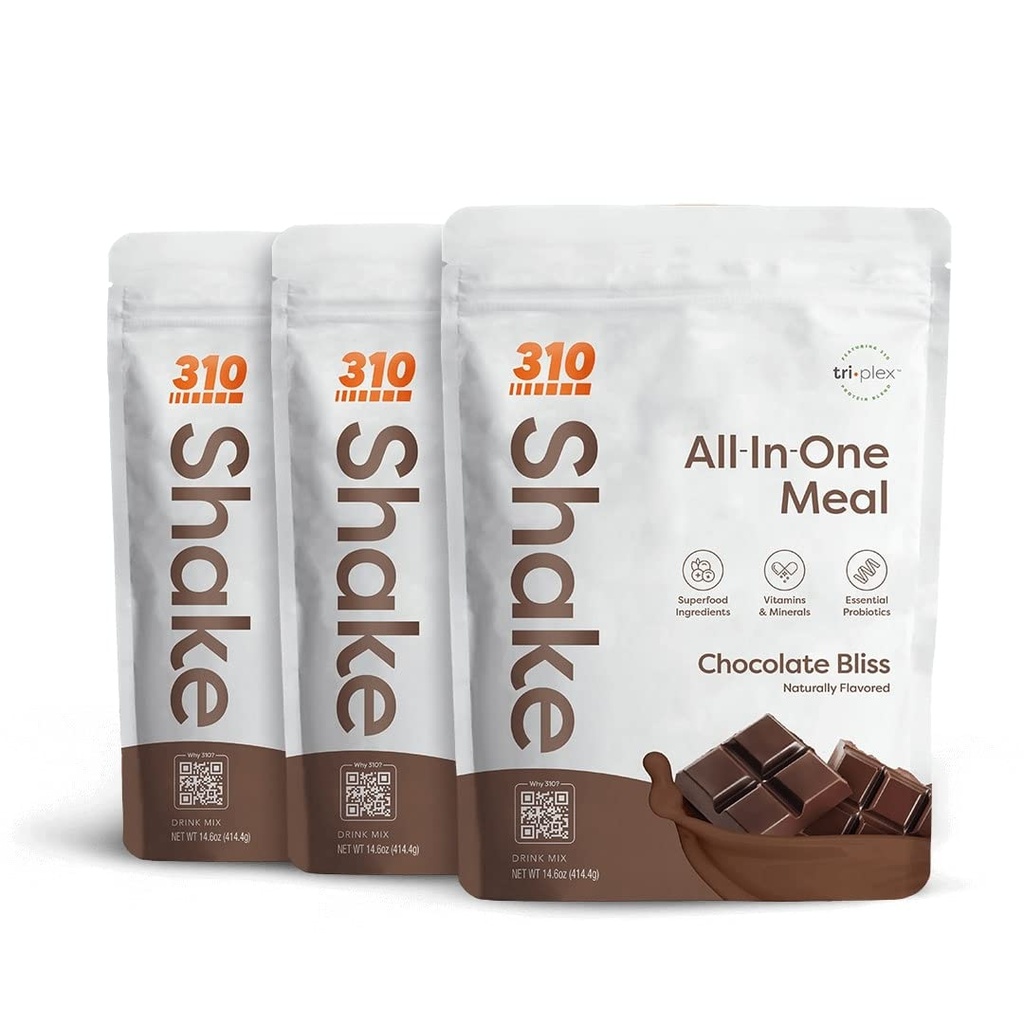 310 Nutrition - All-InOne Meal Replacement Shake - New Formula with Fiber Rich Vegan Superfood Blend - Natural Sweeteners - Low Carb Shake, Keto & Paleo Friend- Gluten Free - 26 Escience Vitamins & Mineral - Triple Flavor Pack