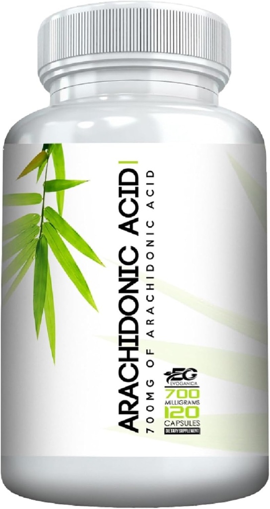 Acid Arachidonic - 700 MGS Per Serving - 120 Servis Per Bottle - Promoses Muscle and Stregth - Max Power