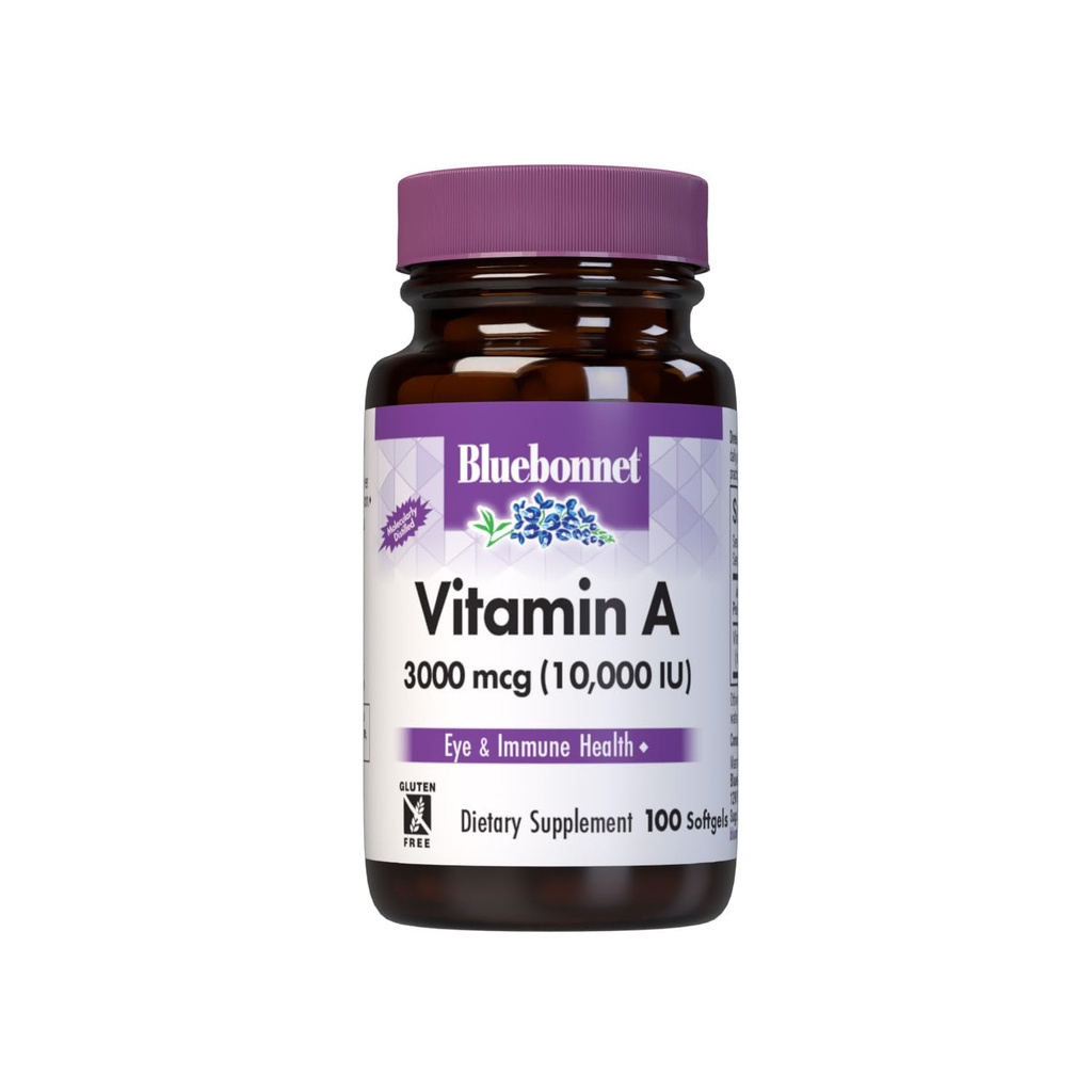 Bluebonnet Nutrition Vitamin A 10.000 IU dari Deep Sea, Air Dingin, Minyak Ikan - For Eye Health & Imune Fungsi