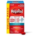 MegaRed Omega-3 Blend Total Body + Refresh 500mg Softgels, (65 Count in a Bottle), Easily Absorbed Krill Oil, to Dukung Your Heart, Joints, Brain & Eyes
