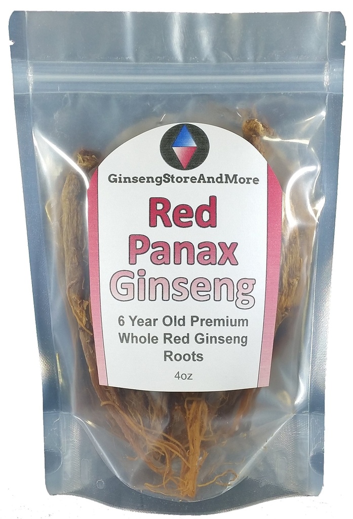 Red Panax Ginseng 1-16oz 124; 6 Tahun Seluruh Roots Lama, 124; Korea Merah Ginseng Kelas 12; Premium, Sangat Besar 124; Tinggi Ginsenosides untuk Energi, Kesehatan Mental dan Performance untuk Pria & Perempuan (4oz)