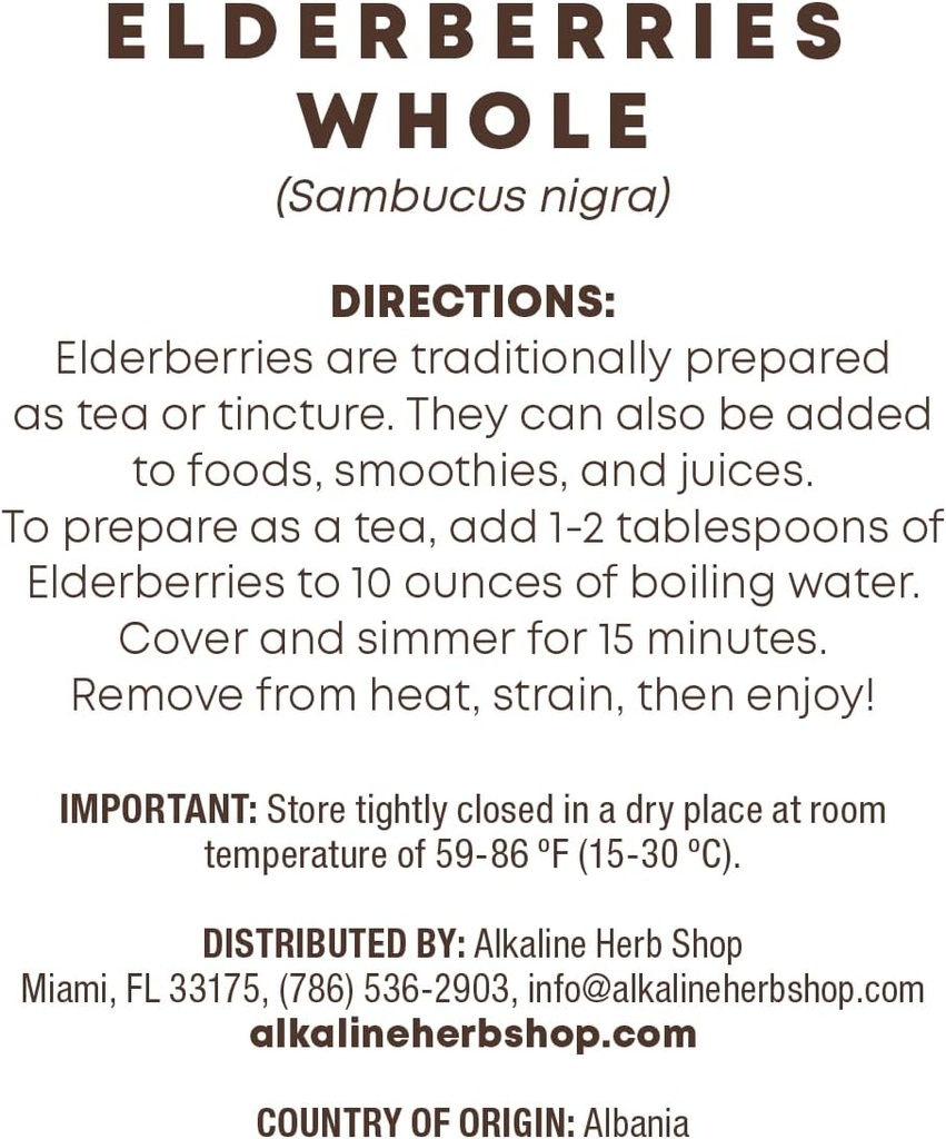 Toko Alkali Herb Just Herbs: Elderberry Whole