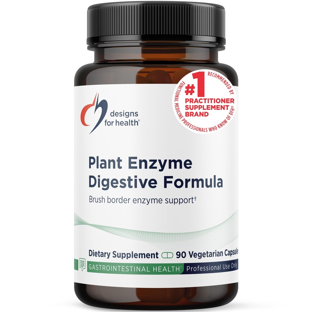 Design untuk Formula Enzyme Enzyme - Vegetarian Dizymes Tambahan - Gut Dukungan dengan Hemicelulase, Protease + More - May Dukung Occasional Gas + Bloating (90 Capsules)