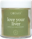 Cosmix Love Your Liver, Detoksifikasi Liver & Kidney, Puries Blood, Reduce Inflamation, Bhumi Amalaki, Milk Thistle, Turmeric, 60G - Makes Upto 40 Servings, Plant-Based Superfood Blend