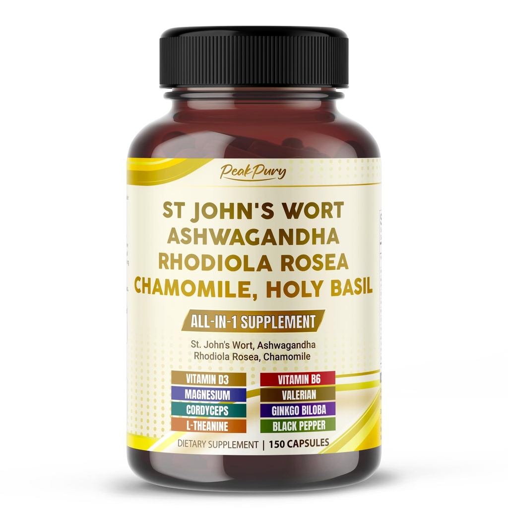 St. John 's Welt Ashwagandha Rhodiola Rosea Chamomile-Made in USA