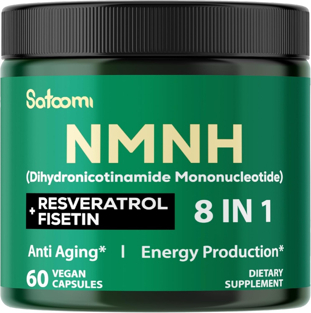 8in1 NMNH - NMN Tambahan Alternatif - NAD Tambahan untuk Dukung NAD Tingkat Ditambahkan Fisetin, Reveratrol, Quercetin, Turmeric, Berbersine, Vitamin D3 & C - 60 Cacah selama 30 hari