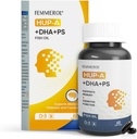 Foshatidylserine 120mg Omega 3 DHA 60 Softgels dengan Huperzine A untuk Suplemen Dukungan Otak dan Kognitif Anak-Membuktikan Fungsi Otak Fosphatidyserine dengan DHA