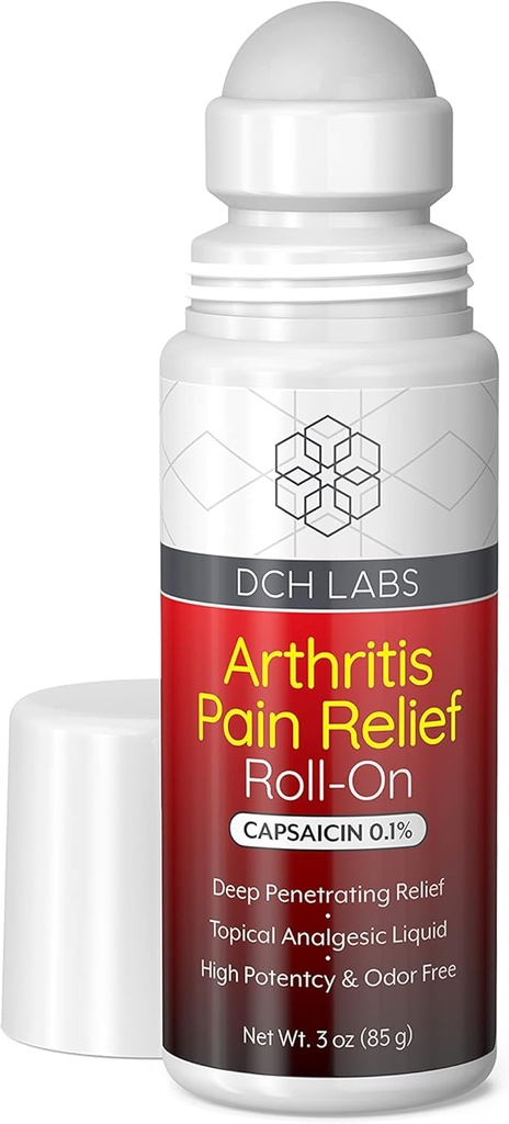 Pemanasan Arthritis Relief Rolls-on, Deep Penetoring Capsaicin Blocks Your Muscle & Joint Pain Messengers, for Hands, Wrist, Feet, Lures & Back, 3 Ounces