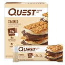Quest Nutrition S 'mores Protein Bar, 21g Protein, 4g Net Carbs, 1g Sugar, Gluten Free, Keto Friendly, 4 Count