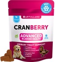 Perawatan Anjing UTI - Pengisian Cranberry & Kontrol Kembang untuk Anjing - Infeksi Traktur Uriner Pill, Batu Bladder - Pengobatan UTI - 70 Pemasak Lembut untuk Ginjal Dukungan dengan Minyak Ikan