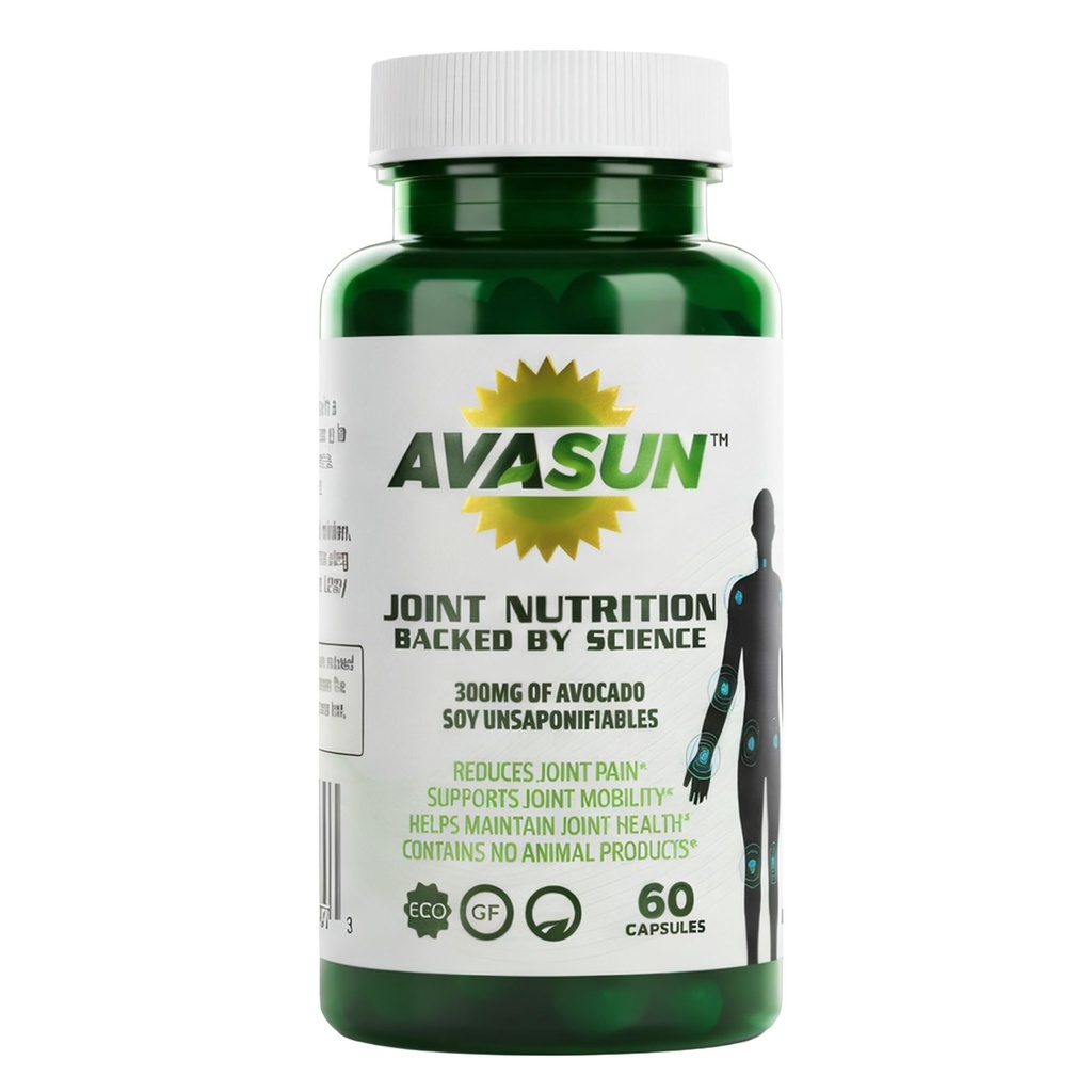 Tambahan Dukungan Kesehatan Gabungan, Dibatasi oleh Sains, Avocado Soy Unsaponiable, 300Mg ASU, Plant Based, Dairy Free, Gluten Free, Non-GMO, 60 Daily Capsules per Botol (2 Pasokan Bulan)