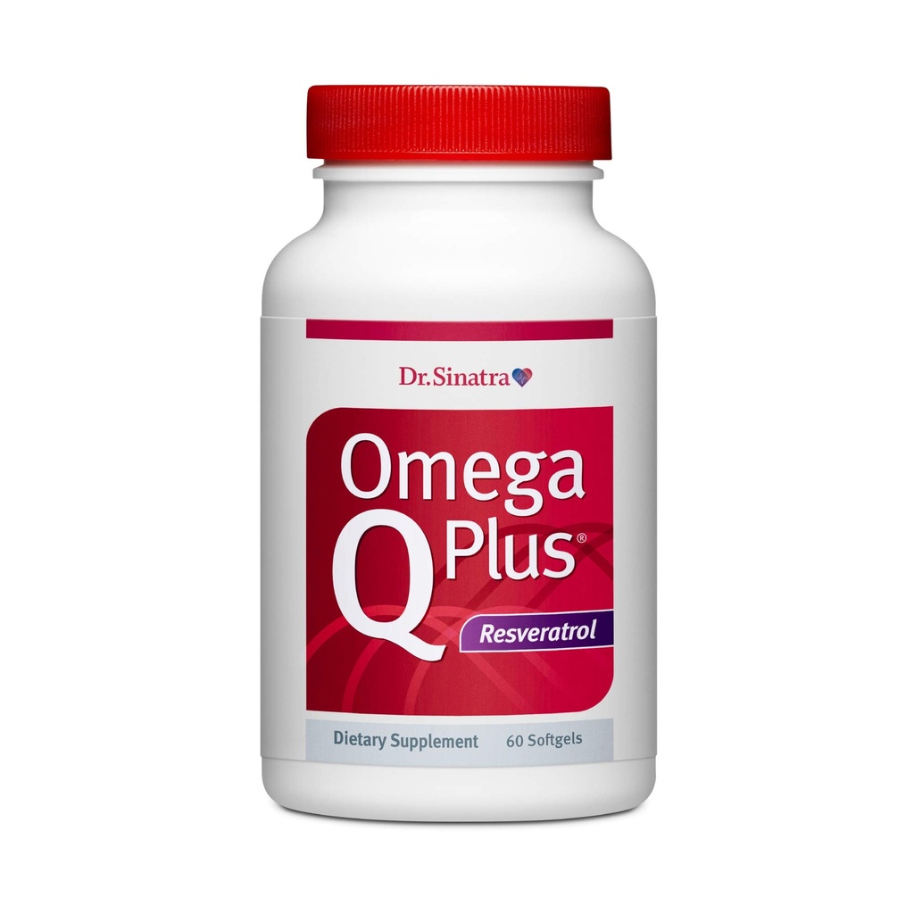 Dr. Sinatra Omega Q Plus Resveratrol - Omega-3 Tambahan dengan CoQ10 dan Resveratrol - Promotes Comprehence Heart dan Whole Body Health to Help You Age Well (60 softgels)
