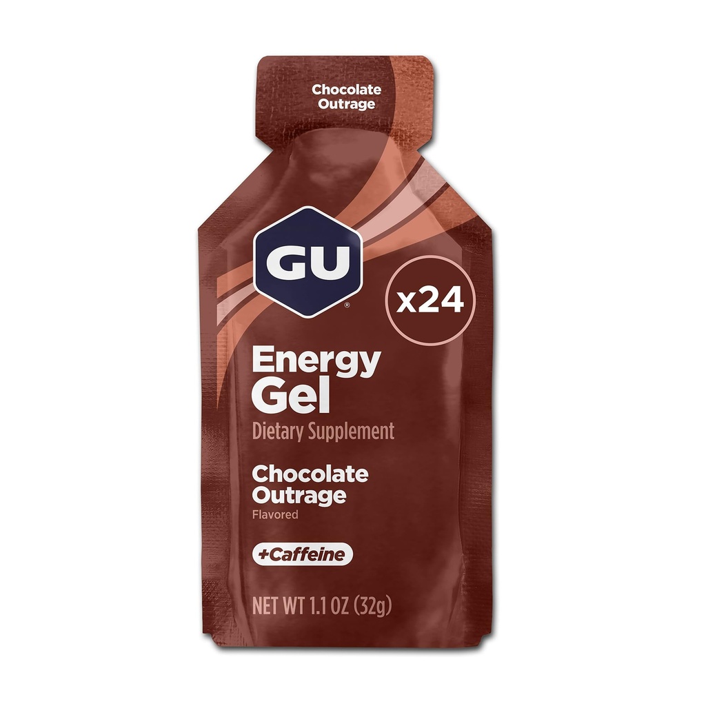 Energi Gel Olahraga Gel Energi, Chocolate Outrage, 24 Count Box