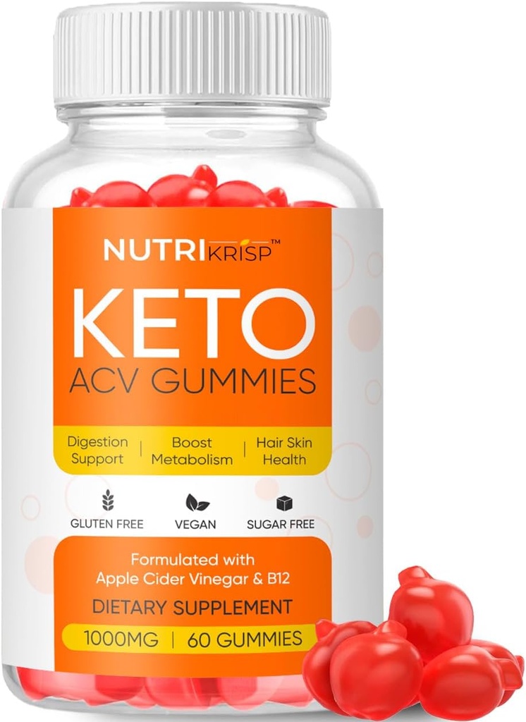 Perseto ACV Gummies - Sugar-Free Gluten- Free Apple Ciegar Supplement untuk Perempuan Pria (100MG)