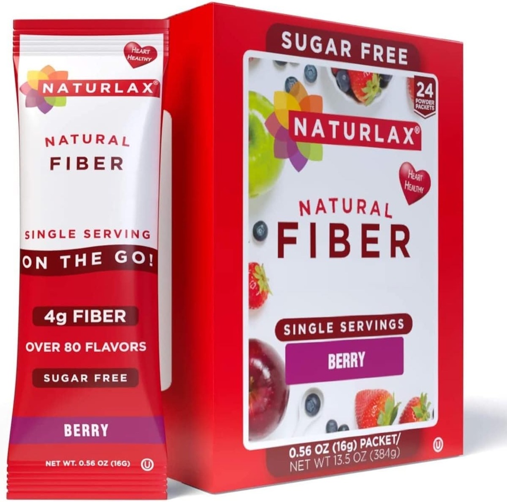 Sugar-Free Psyllium Husk Fiber Powder (Berry - 24 Paket)