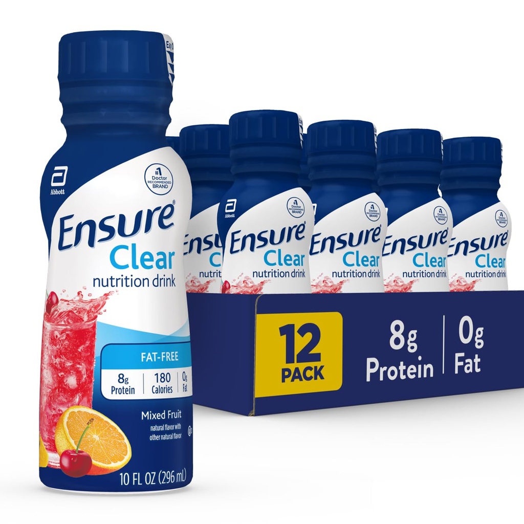 Pastikan Clear Mixed Fruit Nutition Drink 124; 8g Protein, 15 Vitamin & Minemins 124; Fat- Free Fate 124; Ready to Drink 124; Refreshing Taste 124; 10 fl oz, 12 Pack