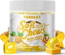 Iron Soft Chew Suplemen dengan Vitamin C 124; Pineapple Flavarored 124; Gluten Free Supplemen Besi untuk Pria dan Anak-Anak; 60 Count 124; 2 Pasokan Bulan