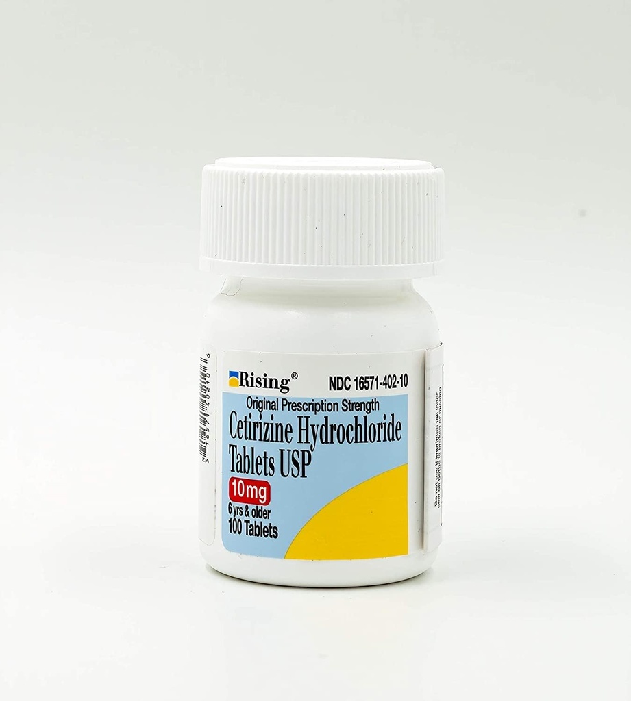 Cetirizine 10 mg Antihistamine Tablet Generik untuk Zyrtec 24 Hour Allergy Tablet 100 tablet per Botol Paket 2 Total 200 tablet