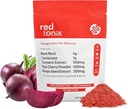 Red Tonik Superfood Powder 124; Beet Root 124; Mushroom 124; Turmeric Supports 124. Tambahan harian dengan 13 Superfoods 14; Vitamin dan Minemins 124; Boost Energy, Stamina 124; Pos Pemulihan Kerja-124; Berry Flavor