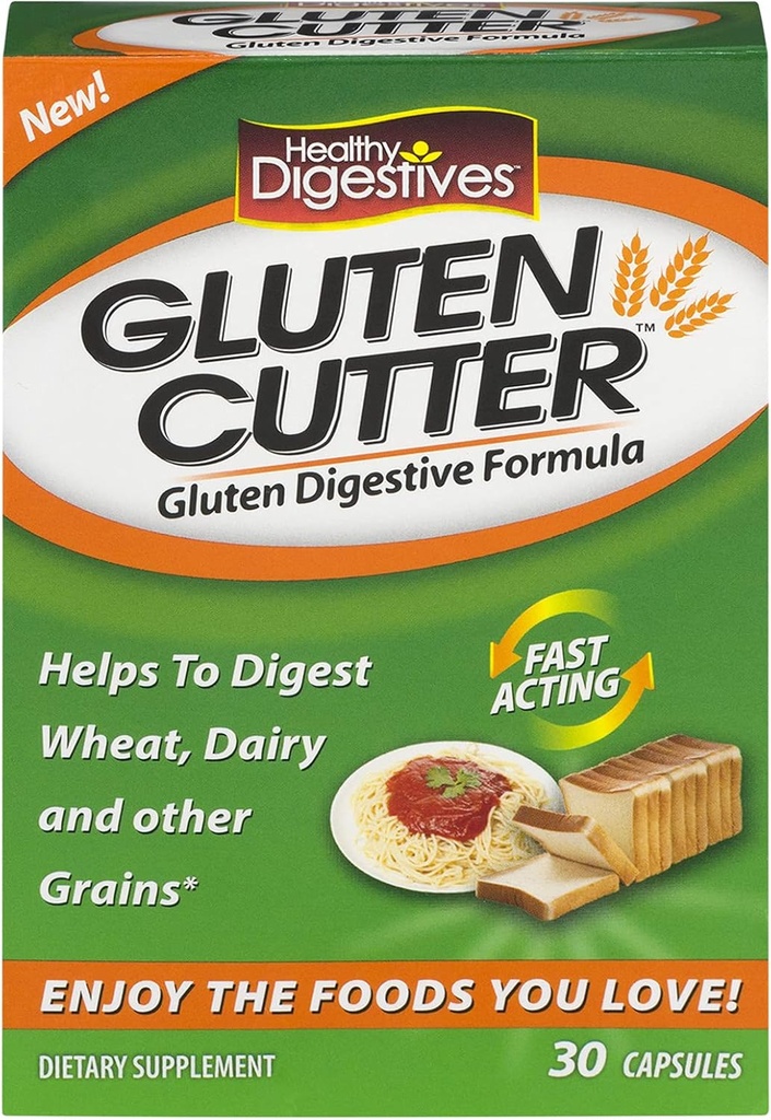 Sistem Alam Sehat Menggali Gluten Cutter, 60 Kapsul (2 Kotak 30 Masing-masing)